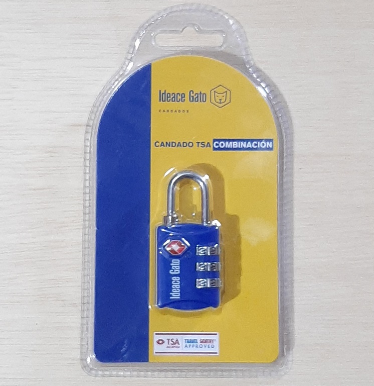 CANDADO C/CLAVE GATO AZUL 7TSA01