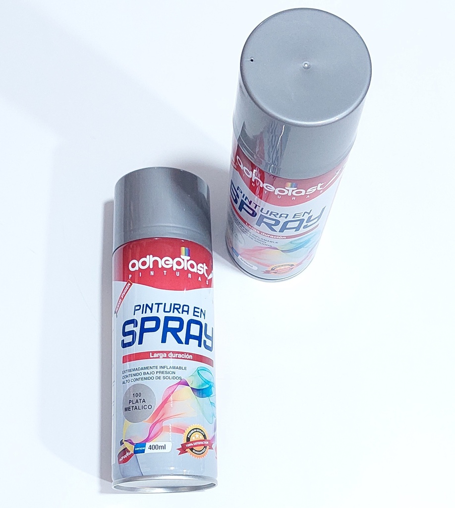 P.SPRAY ADHEPLAST PLATA METALICO 100
