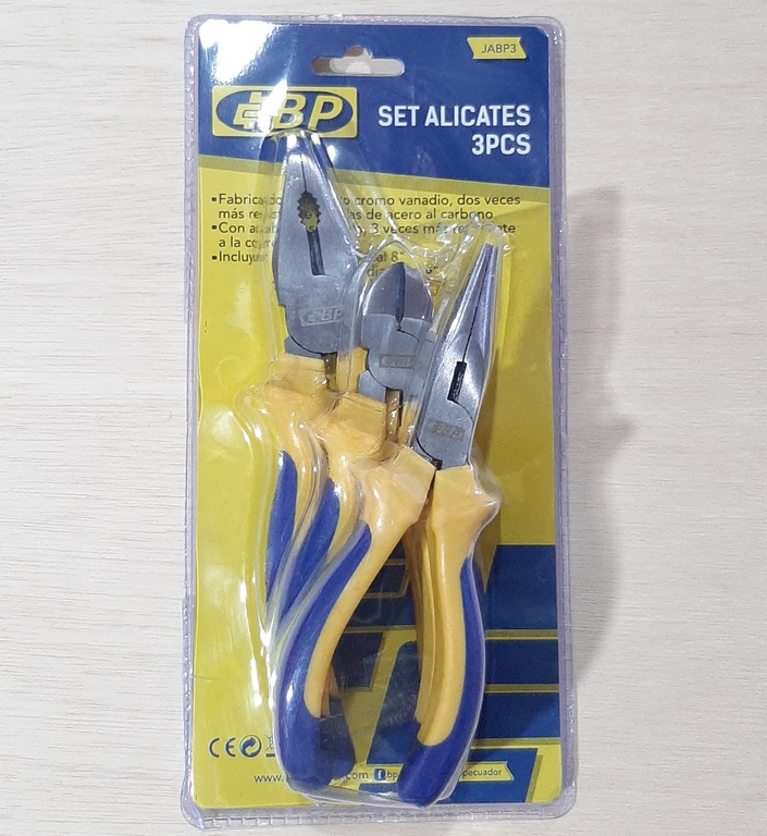 SET ALICATES 3 PIEZAS BP CR.VANADIUM