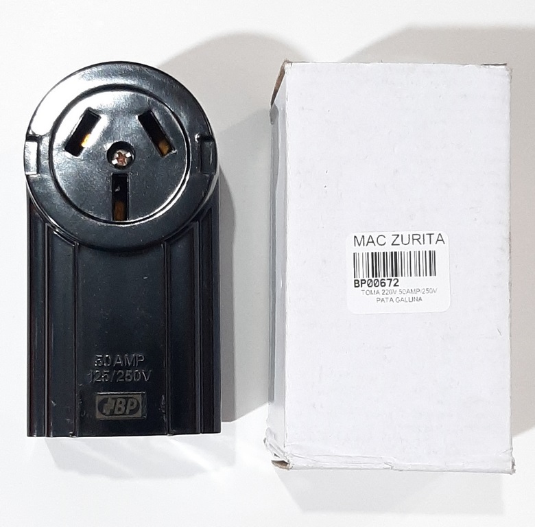 TOMA 220V 50AMP/250V PATA GALLINA