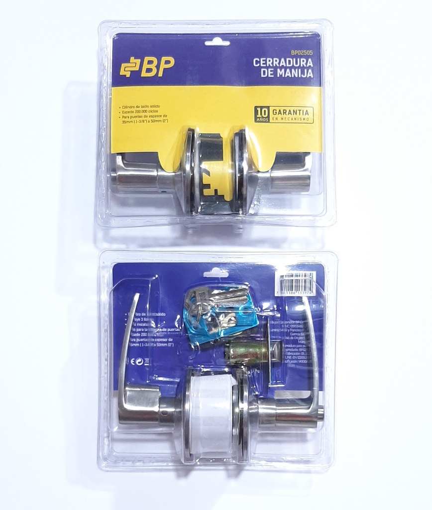 CERRADURA MANIJA BP NIQUELADA