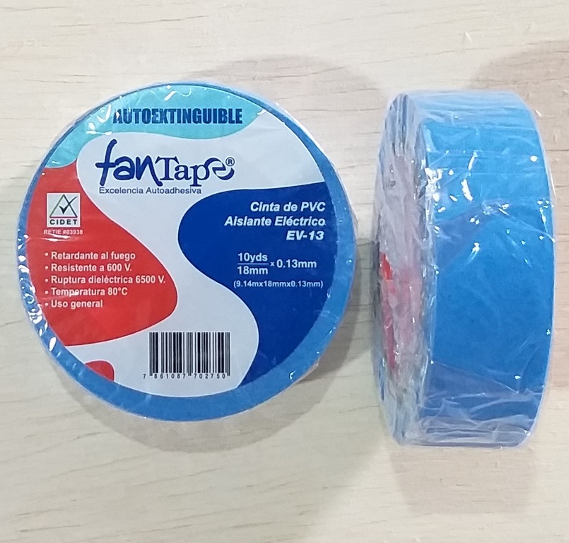 CINTA AISLANTE FANTAPE 10Y CELESTE TACSA / NITTO