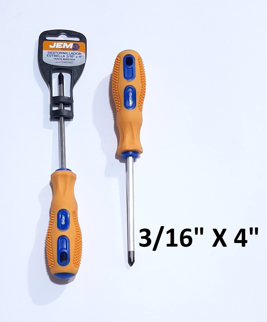 DESTORNILLADOR ESTRELLA 3/16X4 JEM IMANTADO CROMO VANADIUM