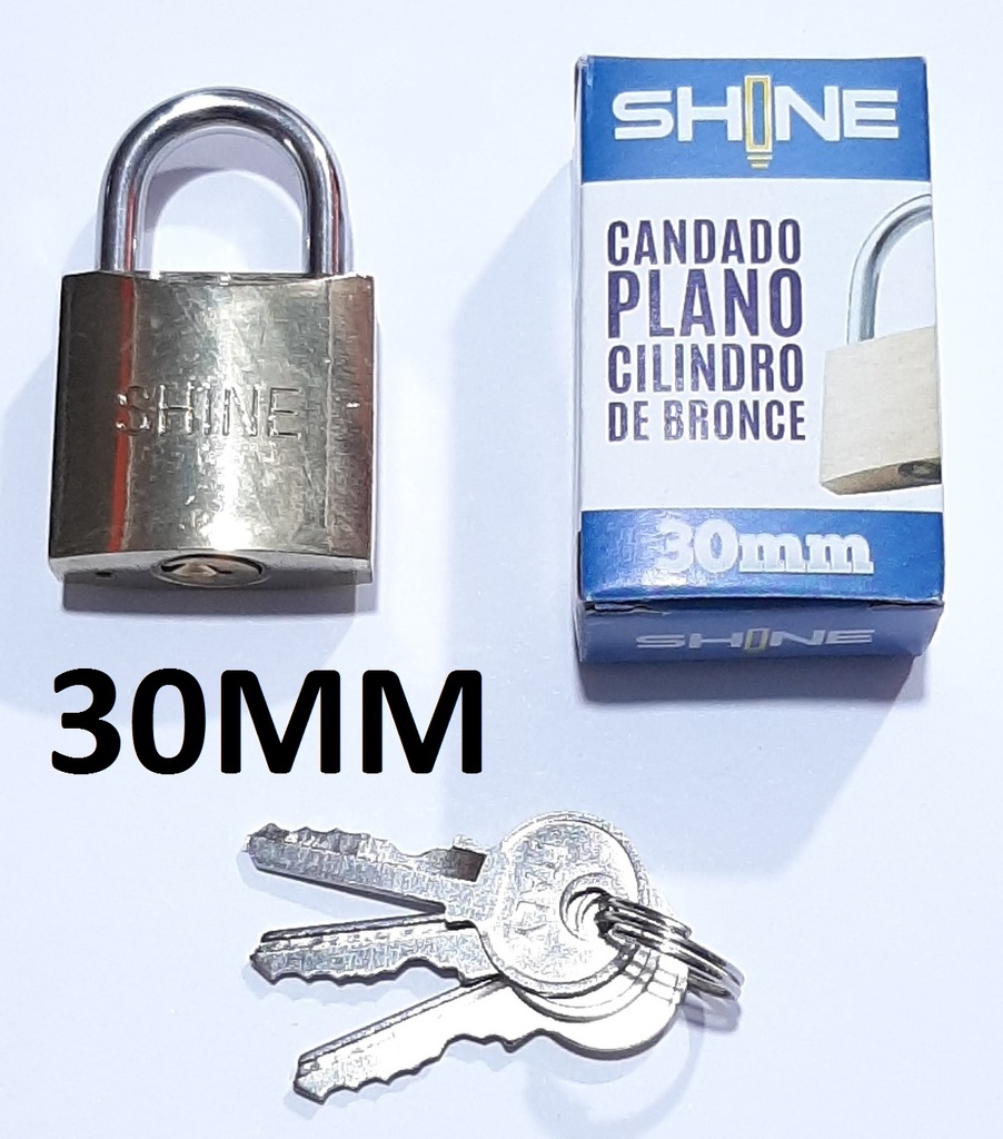 CANDADO PLANO 30MM NAPOLI/SHINE