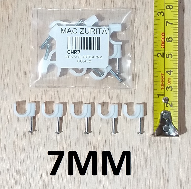 GRAPA PLASTICA 7MM C/CLAVO