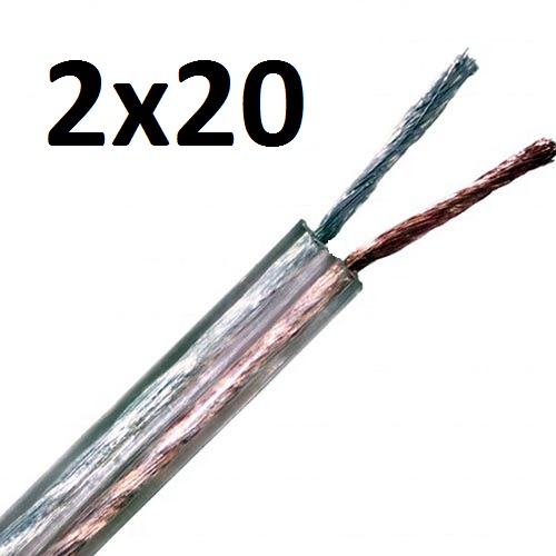 CABLE PARLANTE 2X20 TRANSPARENTE