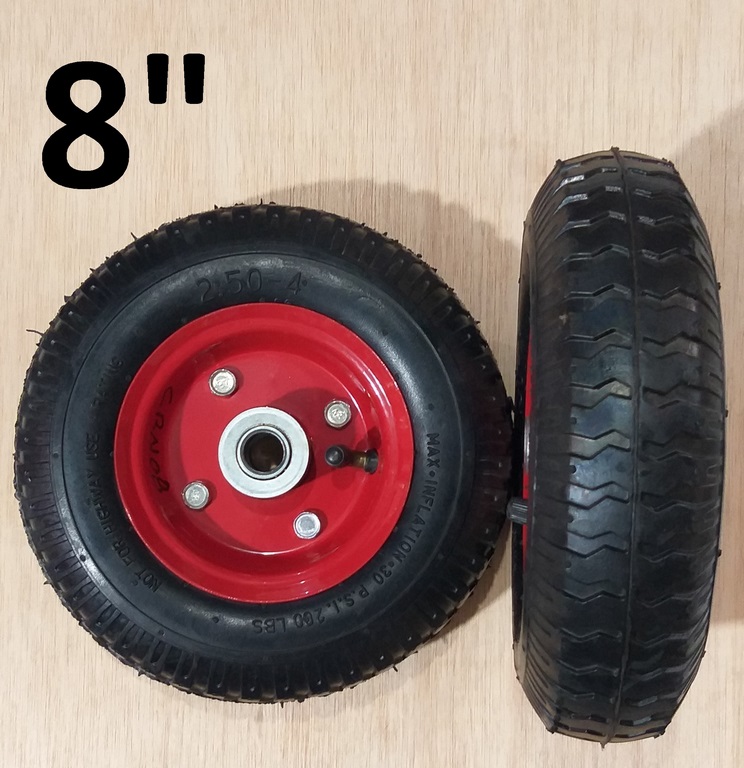 RUEDA P/CARRETILLA 8´´ JEM 2.5 X 4 30PSI PESO MAX 200LB