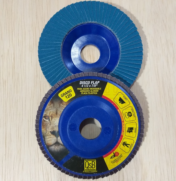 PLATO PULIDOR QSB 4 1/2 Z120 X 7/8 D.ZIRCONIO