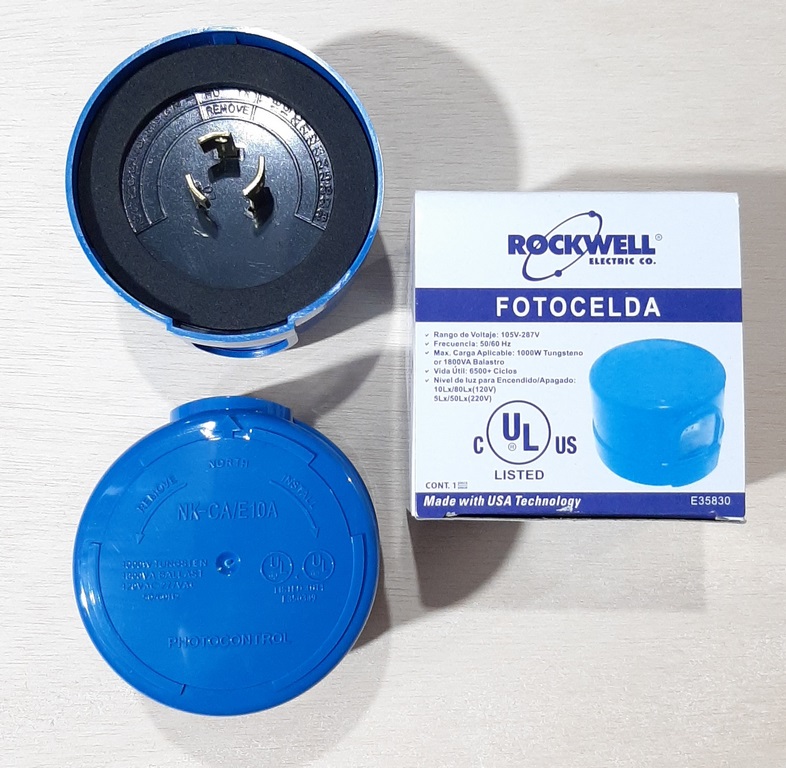 FOTOCELULA MACHO ROCKWELL 105V-287V 50-60 HZ - MAX 1000W-1800 VA U