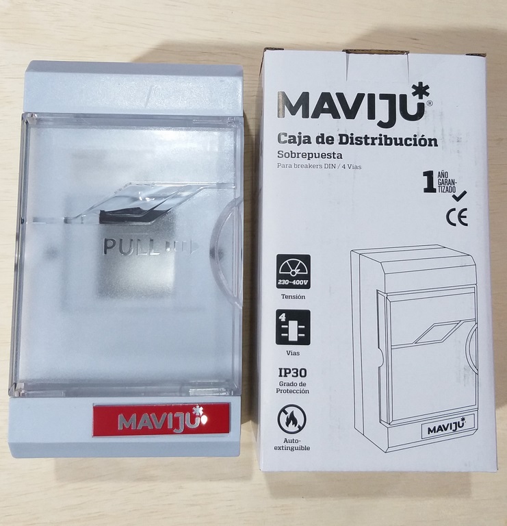 CAJA BREKER 2X4 S/P DIN MOD 230-400V IP30 SDB MAVIJU