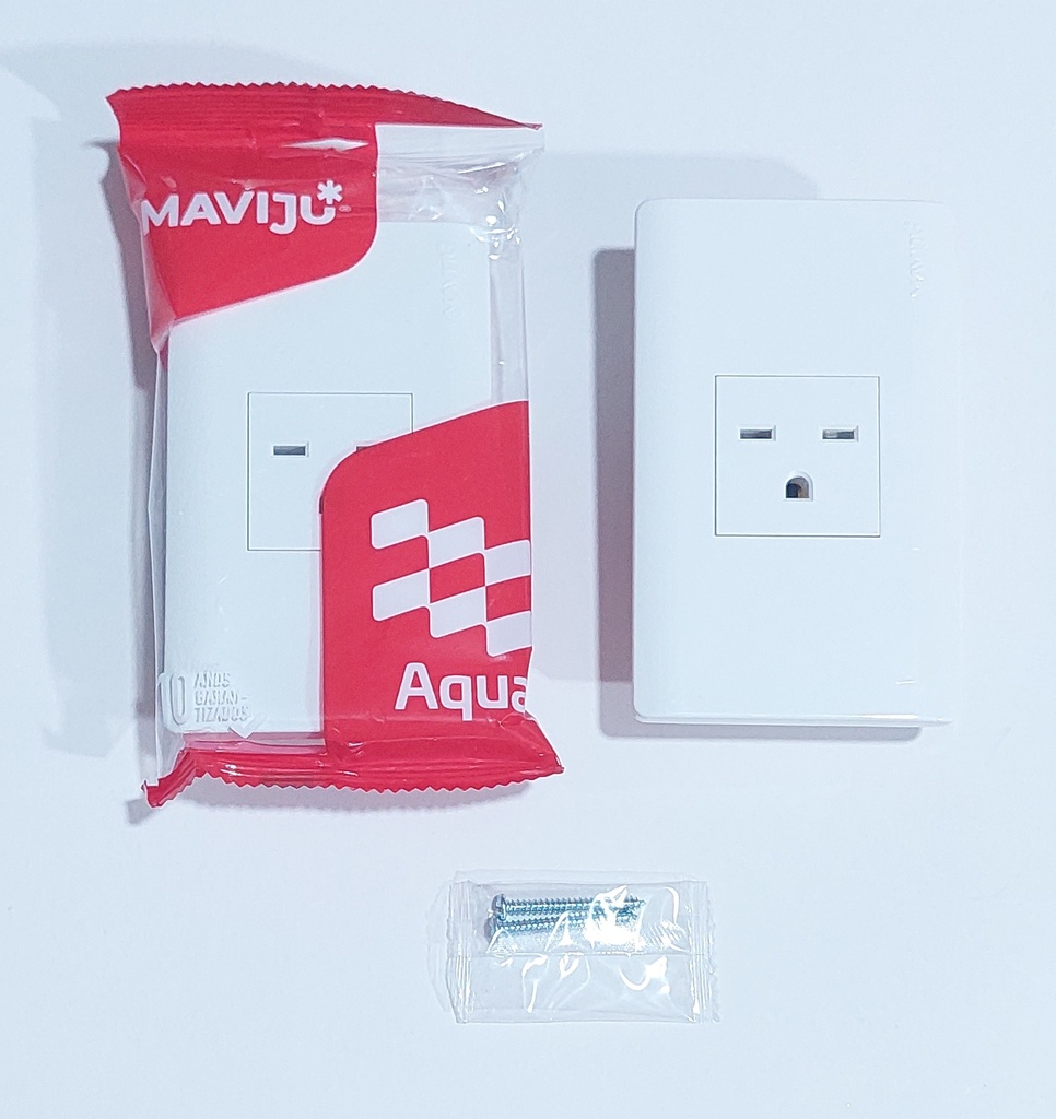 TOMA CORRIENTE 15A 250V MAVIJU NEMA BLANCO