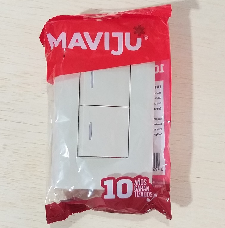 INTERRUPTOR DOBLE 10A 125/250V MARFIL AQUA