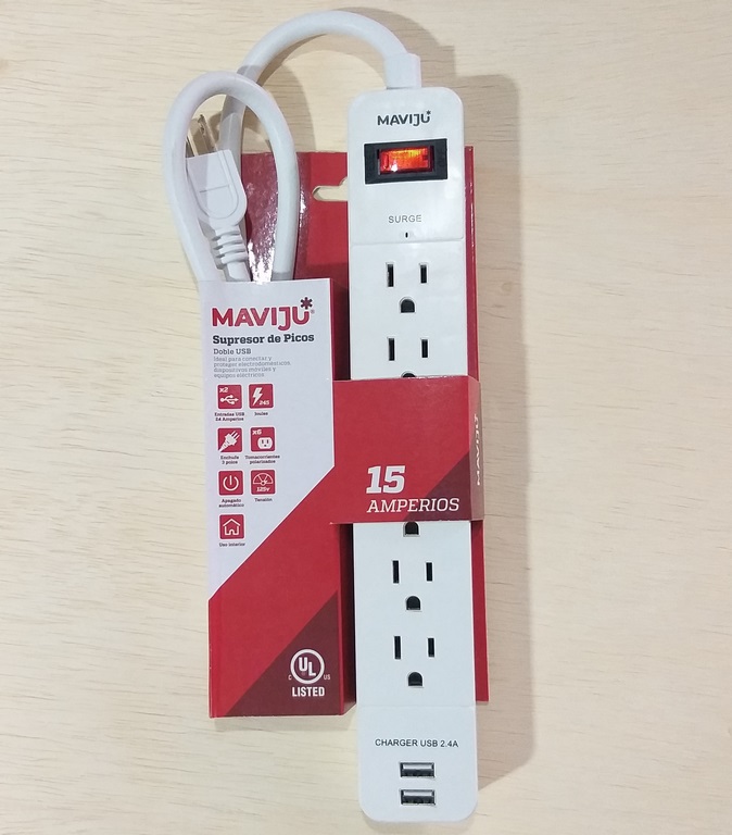 SUPRESOR PICO MAVIJU 6 ENCH + 2 USB