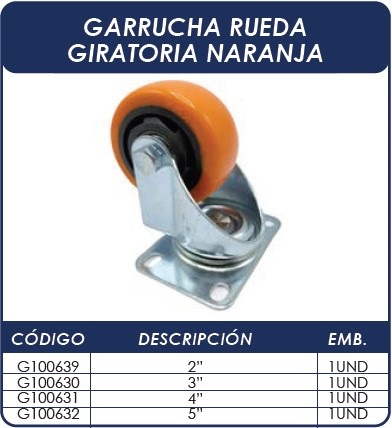 GARRUCHA GIRAT 3  NARANJA PT