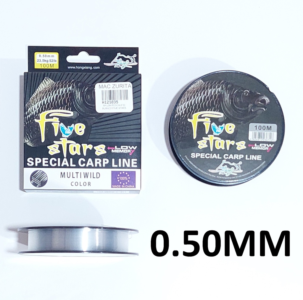 NYLON PESCA 0.50 BLANCO FIVE STARS