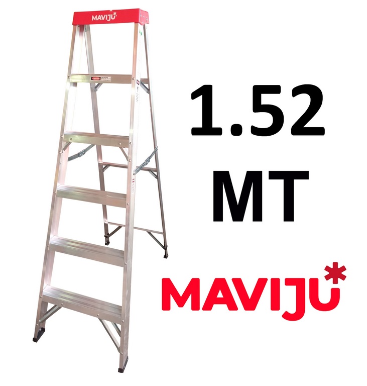 ESCALERA ALUMINIO MAVIJU TIPO TIJERA 5 PIES (1.5 MT)