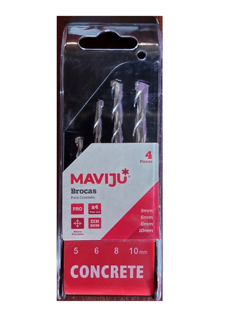 JGO BROCAS MAVIJU 4 PCS P/CONCRETO