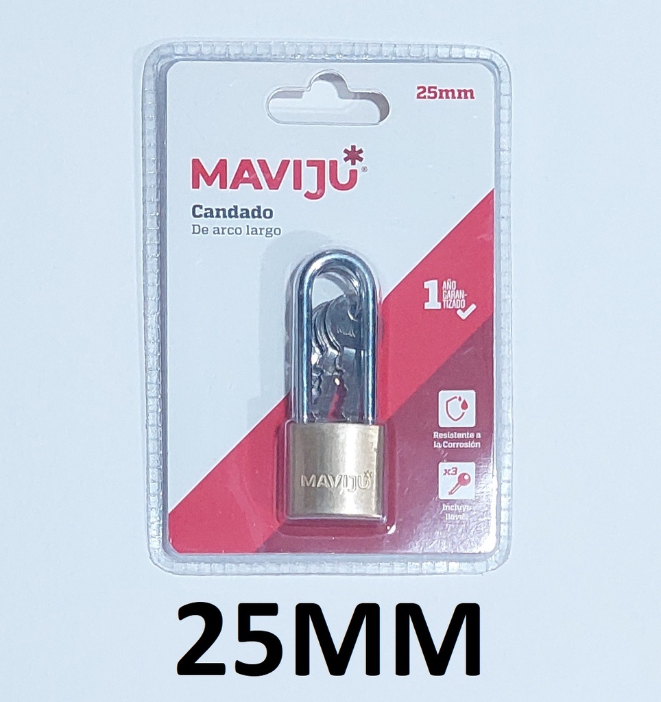 CANDADO CUELLO LARGO MAVIJU 25MM