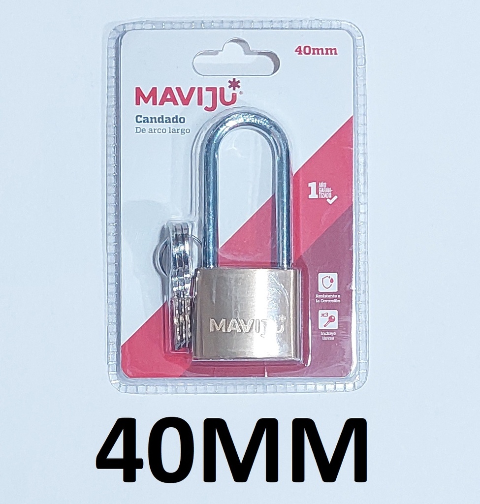 CANDADO CUELLO LARGO MAVIJU 40MM
