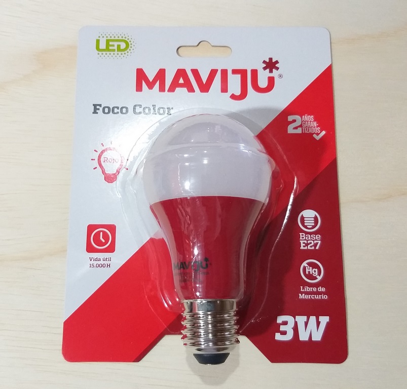 FOCO LED MAVIJU 6W ROJO E27