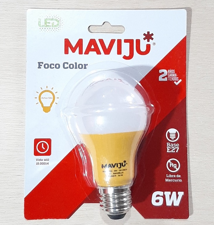 FOCO LED MAVIJU 6W AMARILLO E27