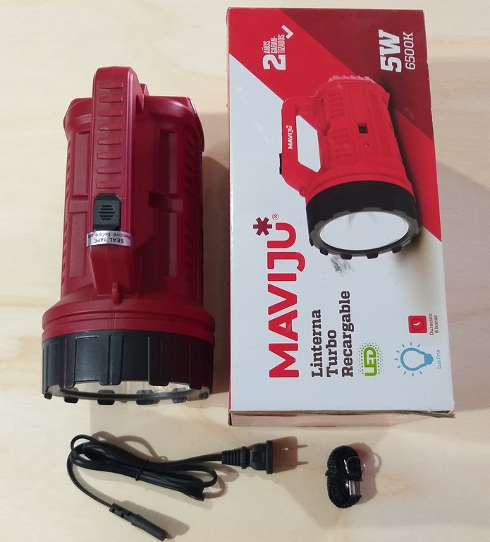 LINTERNA LED RECARGABLE 5W 6500K 120V KN-8395