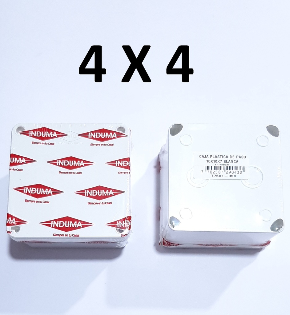 CAJETIN 4X4 10X10X7CM PLAST.INDUMA C/TAPA T7501-028 IND0199
