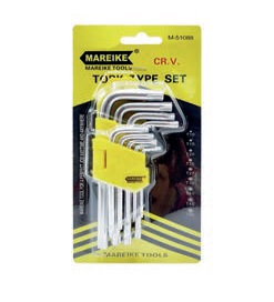 JGO LLAVES TORX LARGO 9PCS T10-T50