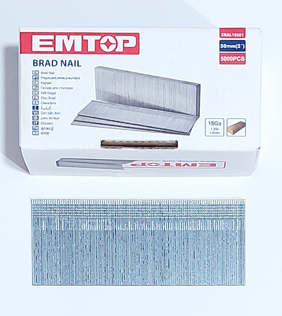 CLAVO P/PISTOLA 2´´ 25MM 5000 PCS EMTOP ECBN504001/ECBN155001 ENAL 18501