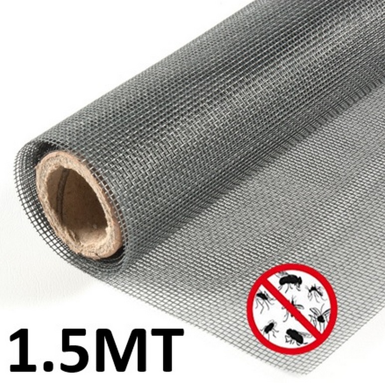 MALLA FIBRA ANTI MOSQUITO 1.50 X 30.5M MAVIJU GRIS