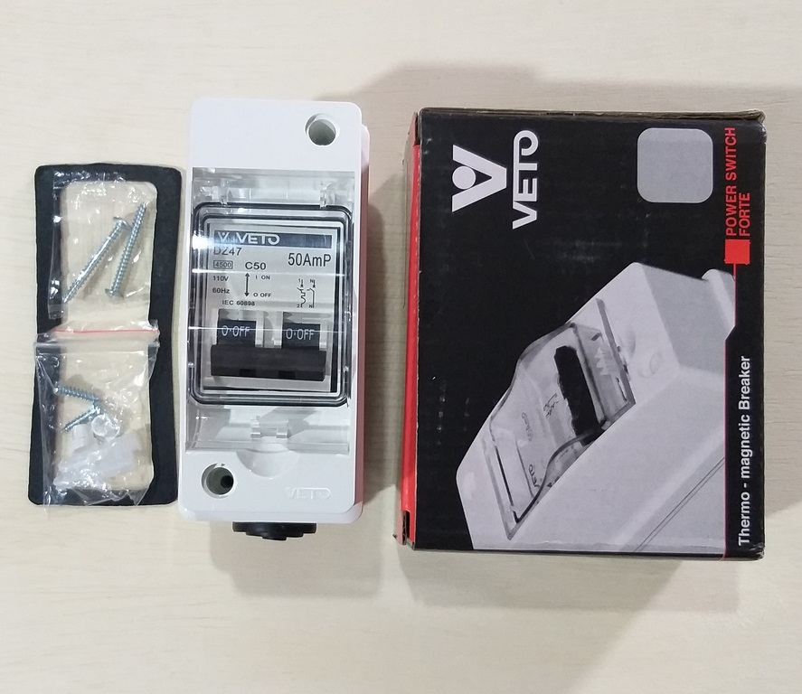 SWITCH DUCHA VETO 50AMP CAJA BREKER C/BREK 50AMP POW50003
