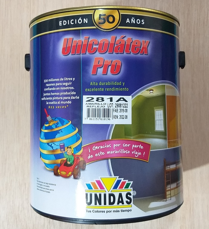 P.U.UNICOLATEX AMARILLO REFLEJO GALON