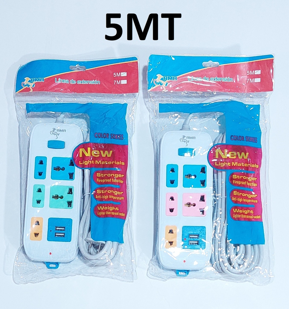 EXTENSION 5MT AMA MULTICOLOR C/USB