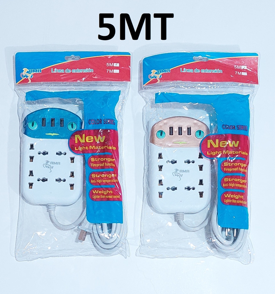 EXTENSION 5MT AMA GATITO C/USB