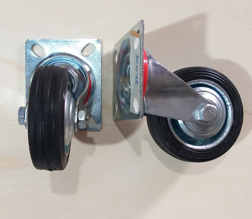 RUEDA GIRATORIA IND. CAUCHO 3´´ 75MM