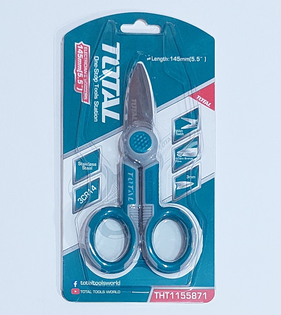 TIJERA ELECTRICISTA TOTAL 5.5´´ AC.INOX