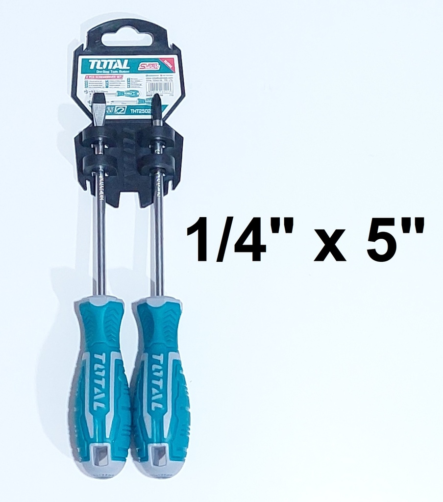 JGO DESTORNILLADORES TOTAL 2 PCS 1/4X4 6.5X125MM