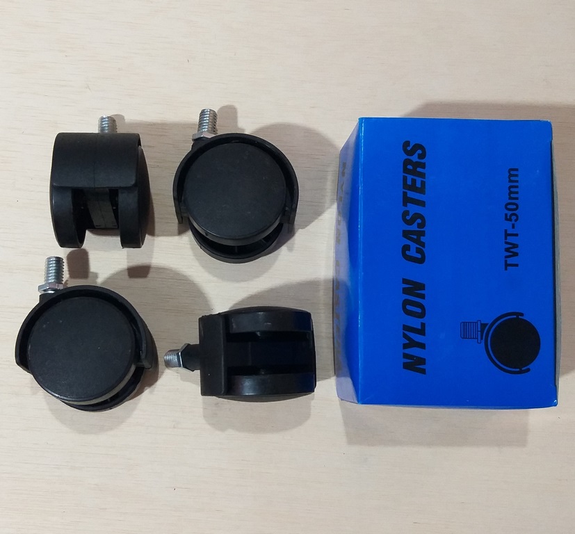 GARRUCHA GIRATORIA BOLA NYLON NEGRA ENROSCABLE S/F 2``