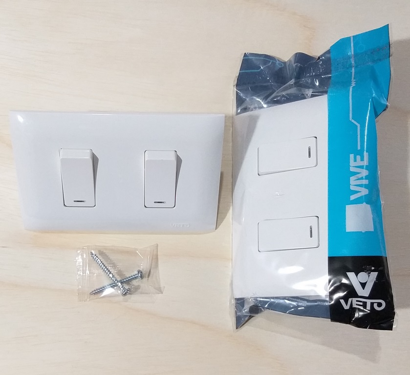 INTERRUPTOR VETO DOBLE BLANCO S/LP VIVE