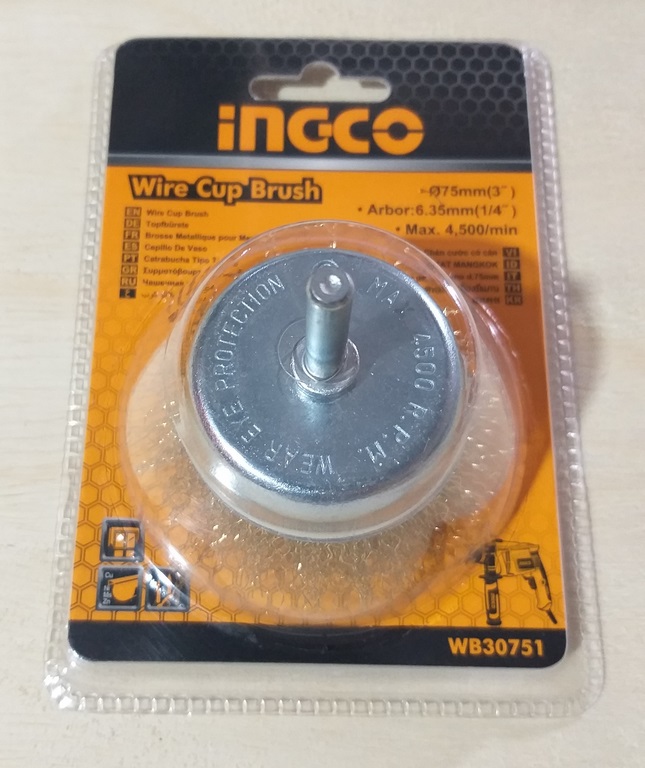 CEPILLO AL. COPA RIZADA 3 X 1/4 P/TALADRO INGCO