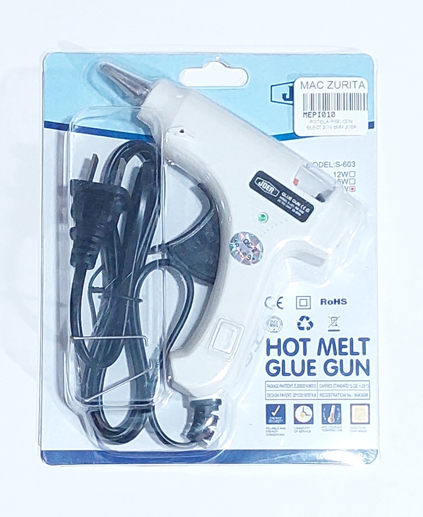 PISTOLA P/SILICON ELECT 20W 8MM JOER