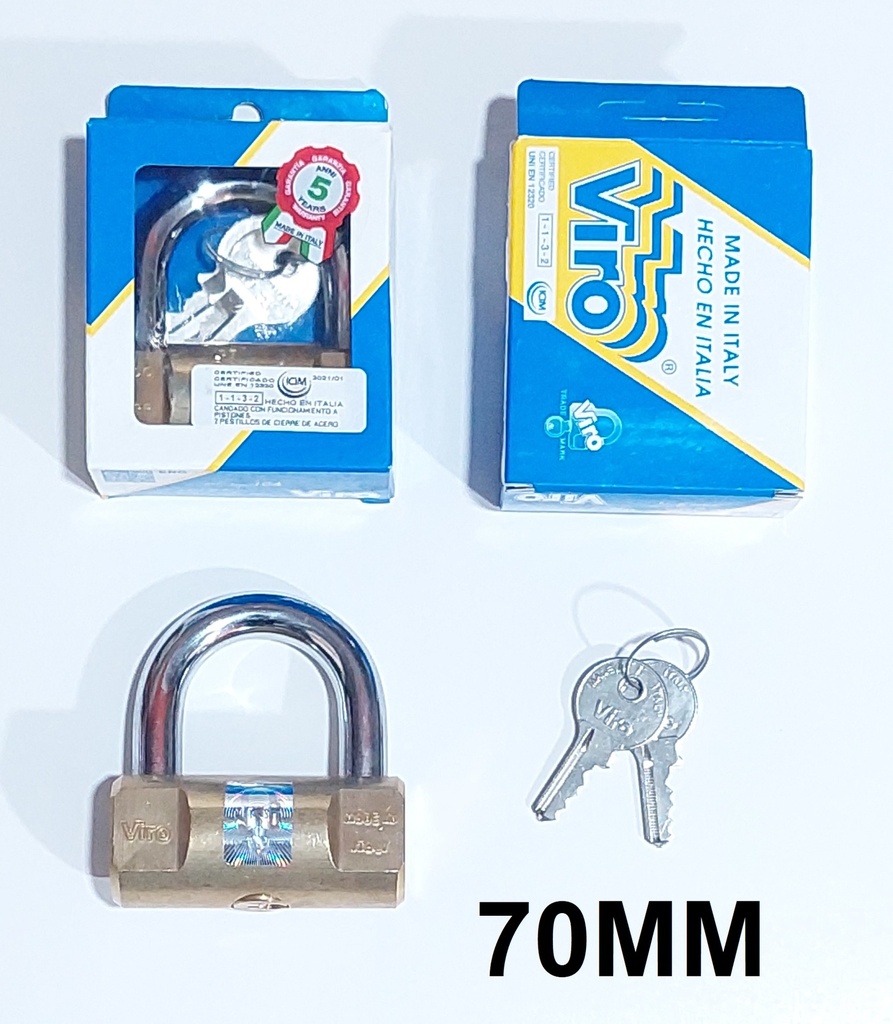 CANDADO VIRO 70 MM 104 ITAL.