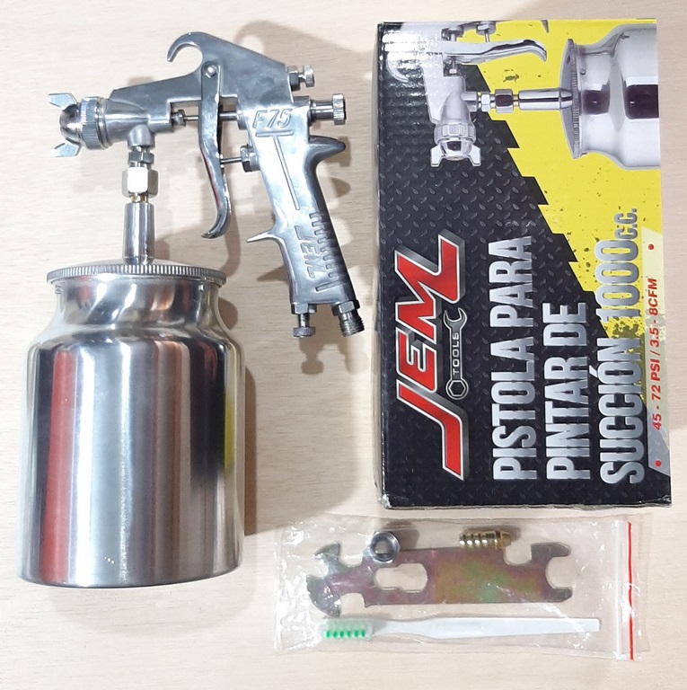 PISTOLA P/PINTAR 1000 CC 45-72PSI F-75S A SUCCION