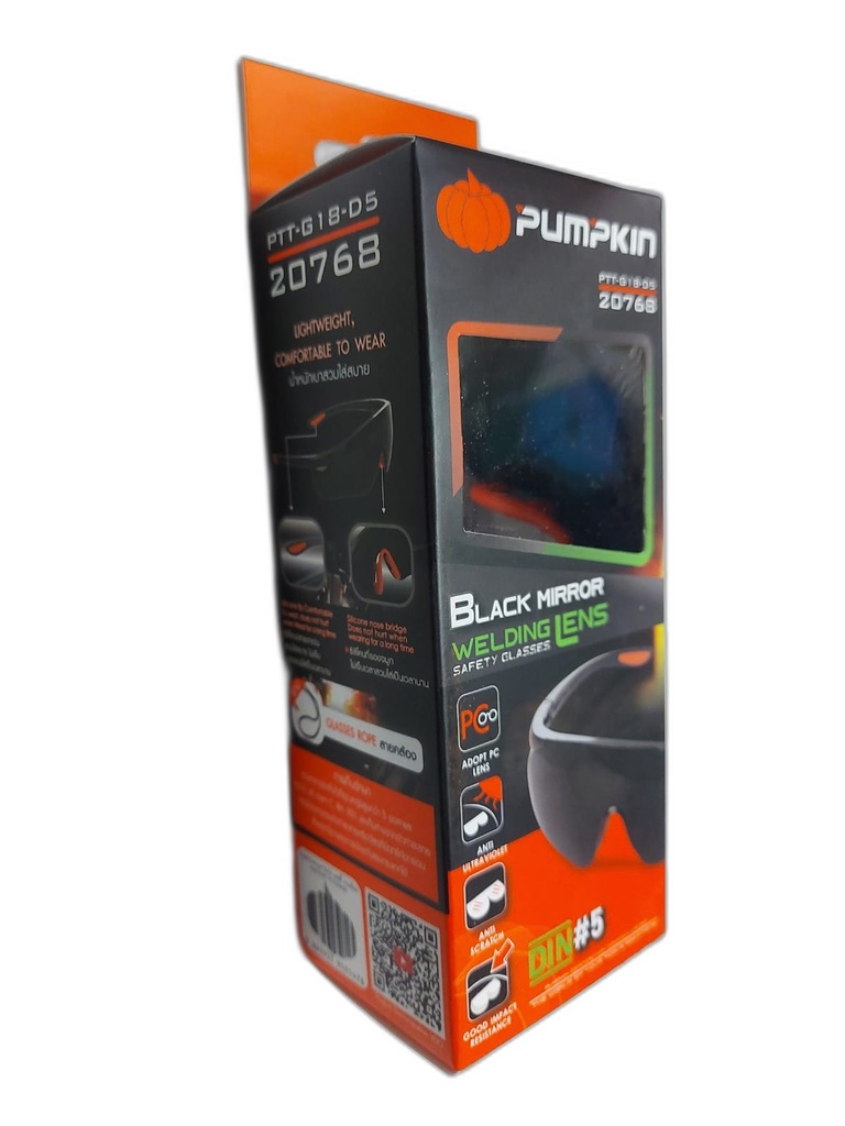 GAFA DE SEGURIDAD PUMPKIN NEGRA ANTI RAYONES