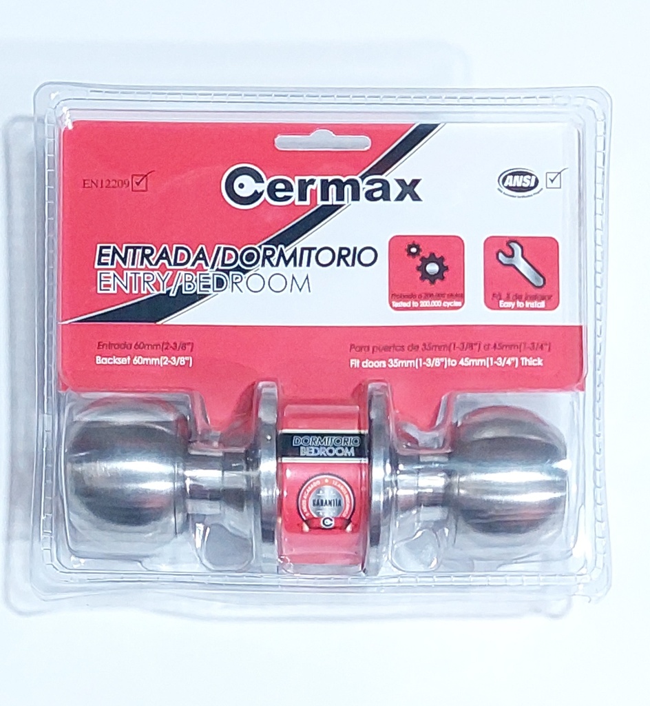CERRADURA DORMITORIO ACERO INOXIDABLE CERMAX