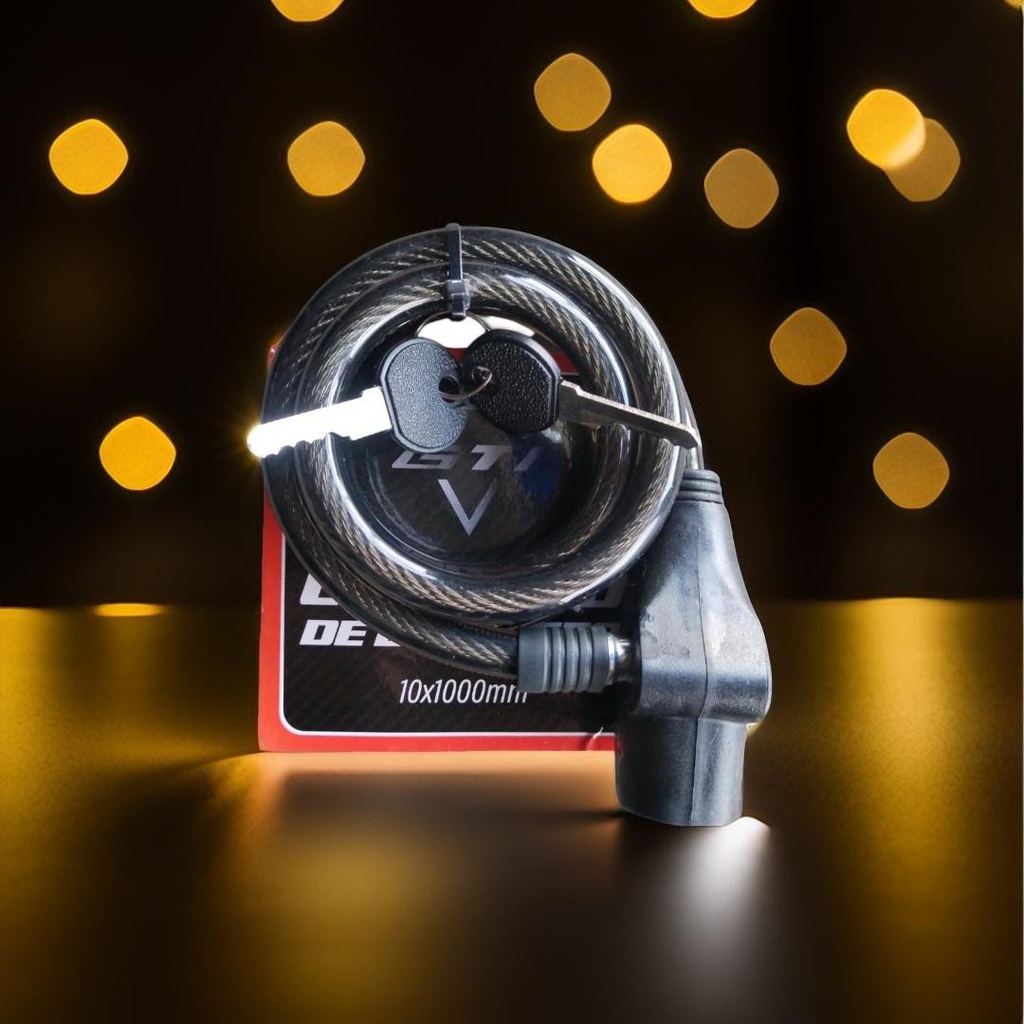 CANDADO P/BICICLETA C/LLAVE GTI 10X1000MM/3