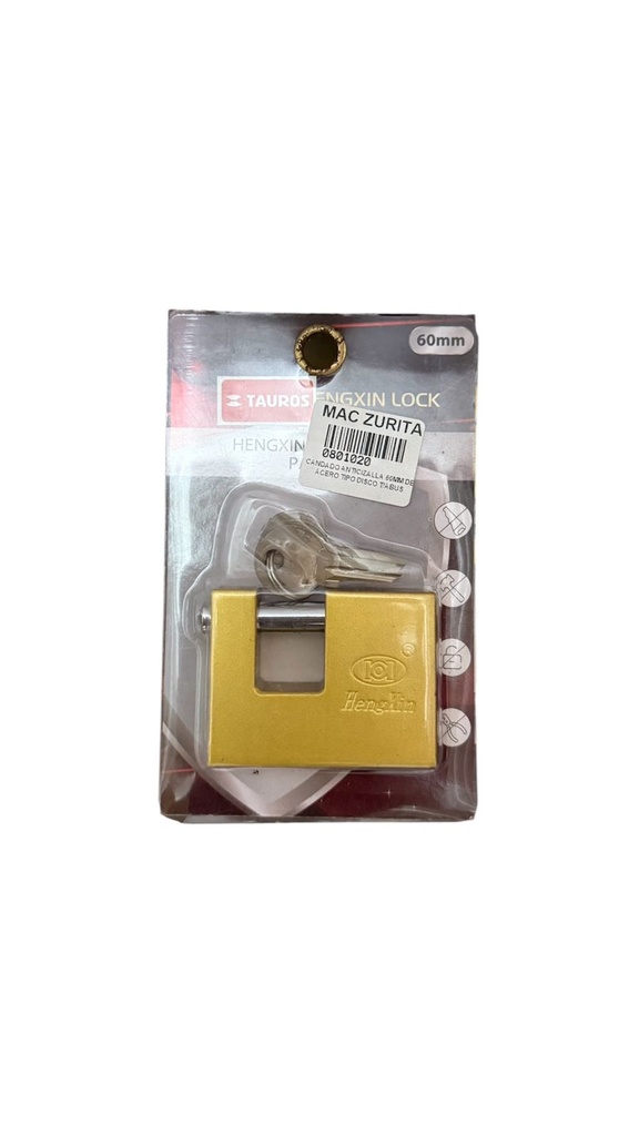 CANDADO ANTICIZALLA 60MM DE ACERO TIPO DISCO T/ABUS