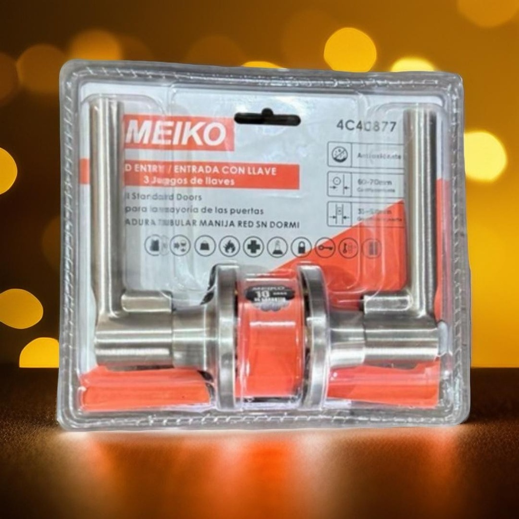 CERRADURA MANIJA RED NIQUELADA MEIKO P/DORMITORIO