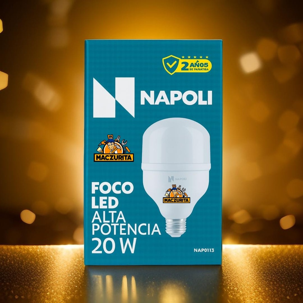 FOCO LED NAPOLI 20W 6500K 120V E27 1700LM