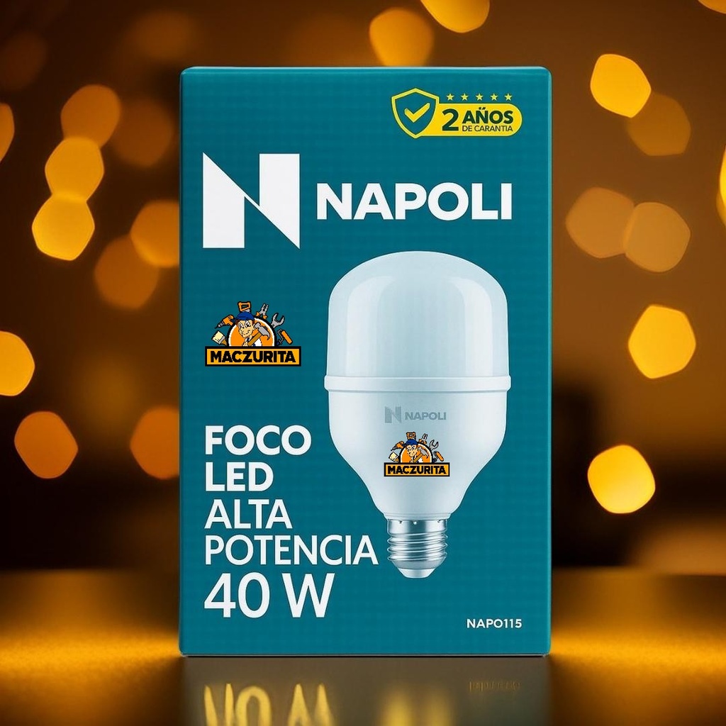 FOCO LED NAPOLI 40W 6500K 120V E27 3400LM